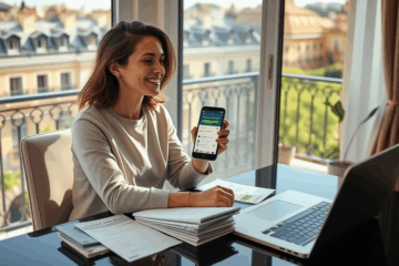 Personas usando ordenador para solicitar préstamos rápidos online
