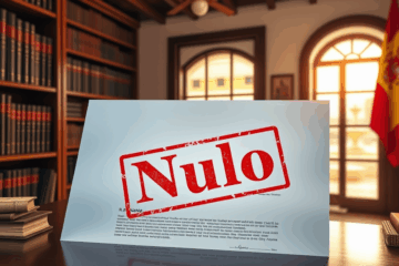 Imagen de un documento legal marcado como nulo