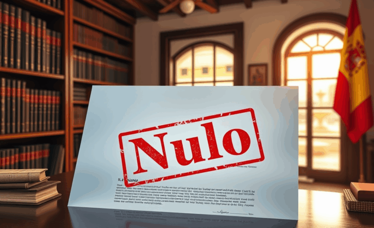 Imagen de un documento legal marcado como nulo