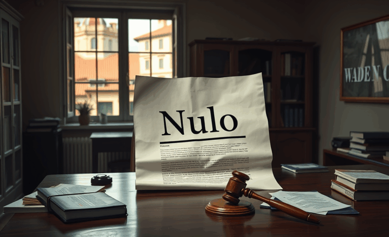 Un documento legal sin validez debido a falta de firma.