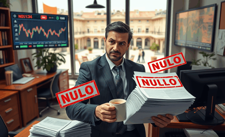 Imagen ilustrativa de un documento legal marcado como nulo.