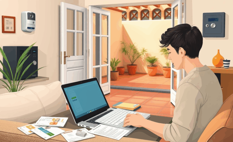 Imagen de una persona revisando documentos financieros para acceder a un crédito seguro.