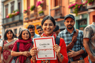 Inmigrantes recibiendo asesoría financiera para acceder a créditos de emergencia.