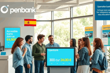 Imagen de una persona revisando opciones de préstamos accesibles de Openbank en un dispositivo digital.