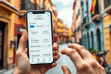 Imagen de un usuario gestionando su crédito digital en la aplicación móvil de Evo Banco.