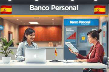 Una persona completando una solicitud de préstamo en línea en Banco Personal