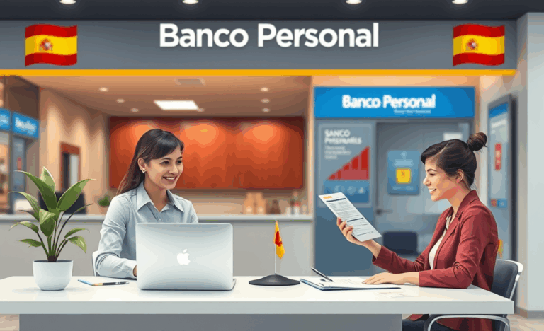 Una persona completando una solicitud de préstamo en línea en Banco Personal
