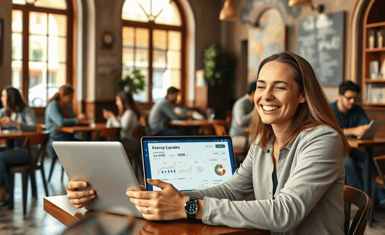 Una persona utilizando su dispositivo móvil para solicitar un préstamo online con respuesta inmediata.